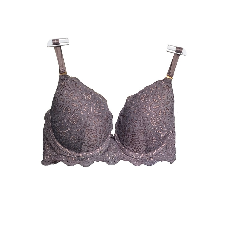 Aerie Brown Lace Push-up Bra